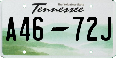 TN license plate A4672J