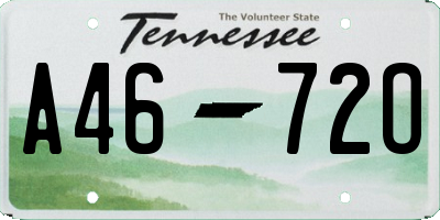 TN license plate A4672O