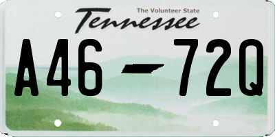 TN license plate A4672Q