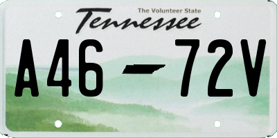 TN license plate A4672V
