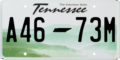 TN license plate A4673M