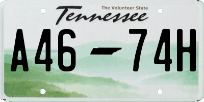 TN license plate A4674H
