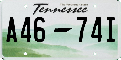 TN license plate A4674I