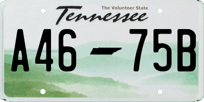 TN license plate A4675B