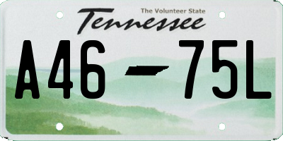 TN license plate A4675L