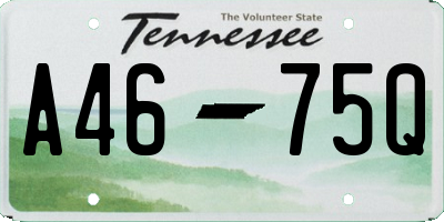 TN license plate A4675Q