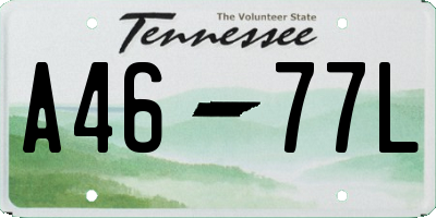 TN license plate A4677L