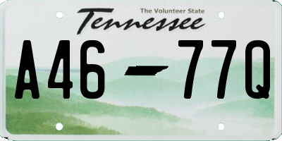 TN license plate A4677Q