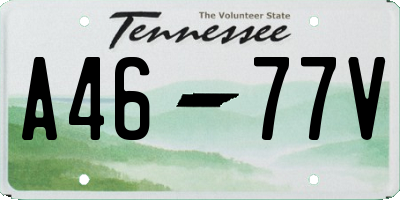TN license plate A4677V