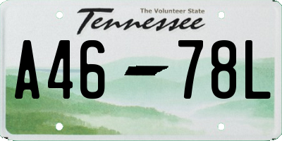TN license plate A4678L