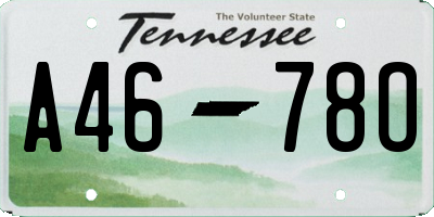TN license plate A4678O