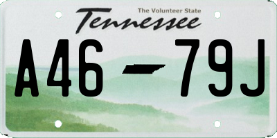 TN license plate A4679J