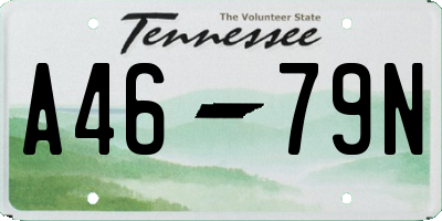 TN license plate A4679N