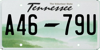 TN license plate A4679U