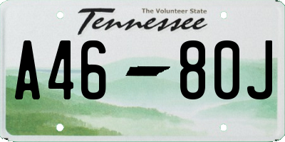 TN license plate A4680J