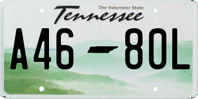 TN license plate A4680L