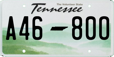 TN license plate A4680O