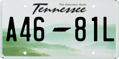 TN license plate A4681L