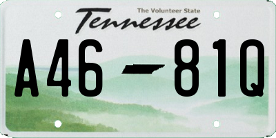 TN license plate A4681Q