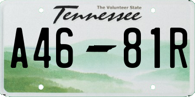 TN license plate A4681R