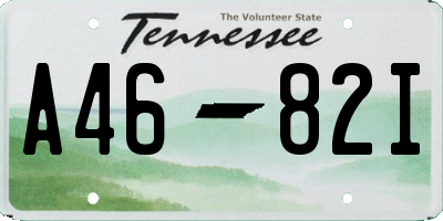 TN license plate A4682I
