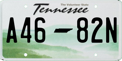TN license plate A4682N