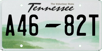 TN license plate A4682T