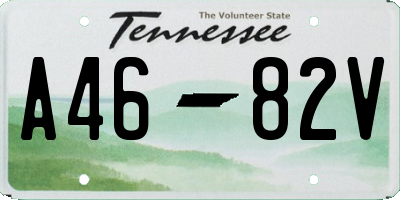 TN license plate A4682V