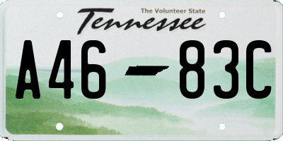 TN license plate A4683C