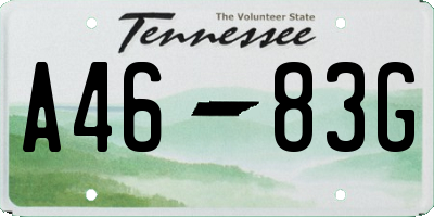 TN license plate A4683G