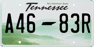 TN license plate A4683R