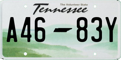 TN license plate A4683Y