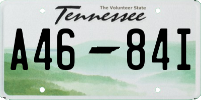 TN license plate A4684I