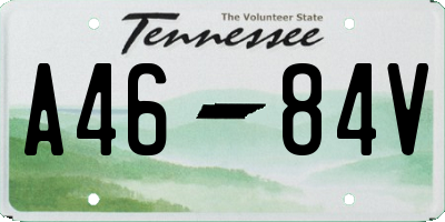 TN license plate A4684V
