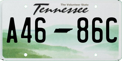 TN license plate A4686C