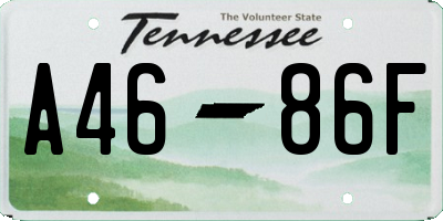 TN license plate A4686F