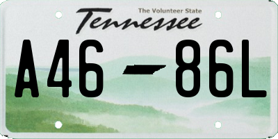 TN license plate A4686L