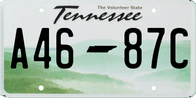 TN license plate A4687C