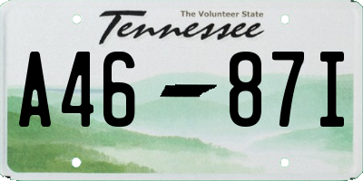 TN license plate A4687I