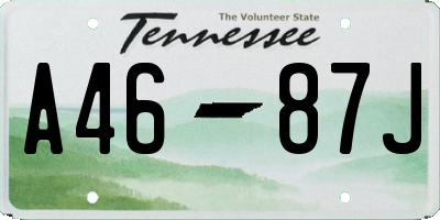 TN license plate A4687J
