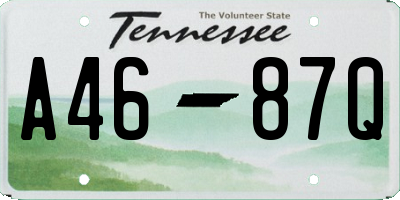 TN license plate A4687Q