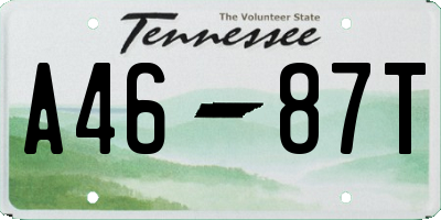 TN license plate A4687T