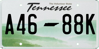 TN license plate A4688K