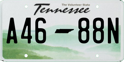 TN license plate A4688N