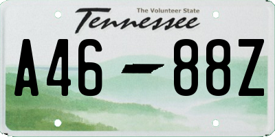 TN license plate A4688Z