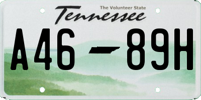 TN license plate A4689H