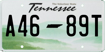 TN license plate A4689T