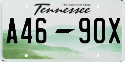 TN license plate A4690X
