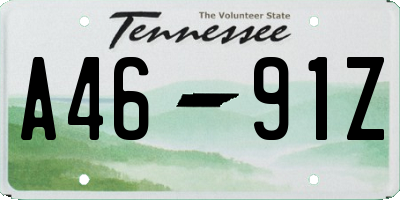 TN license plate A4691Z