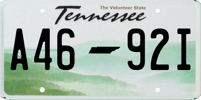 TN license plate A4692I